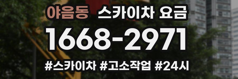 야음동 스카이차 요금