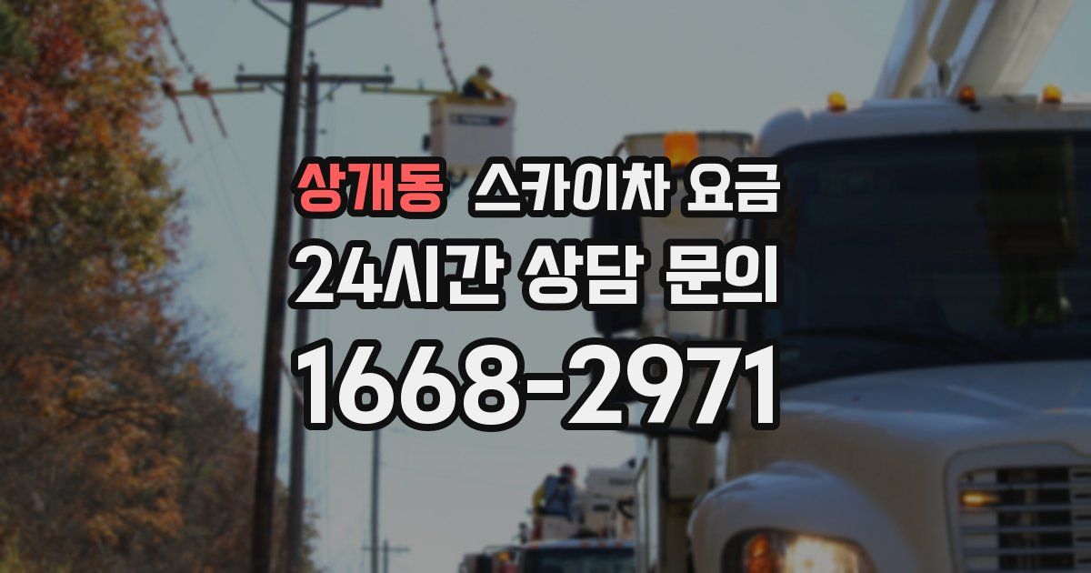 상개동 스카이차 요금