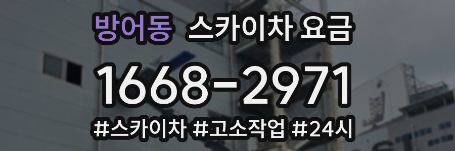 방어동 스카이차 요금