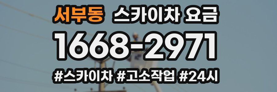 서부동 스카이차 요금