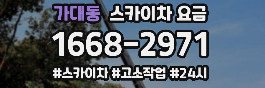 가대동 스카이차 요금