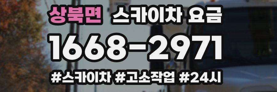 상북면 스카이차 요금