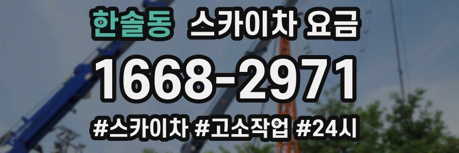 한솔동 스카이차 요금