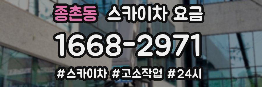 종촌동 스카이차 요금
