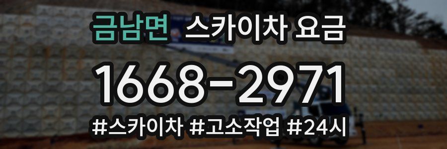 금남면 스카이차 요금