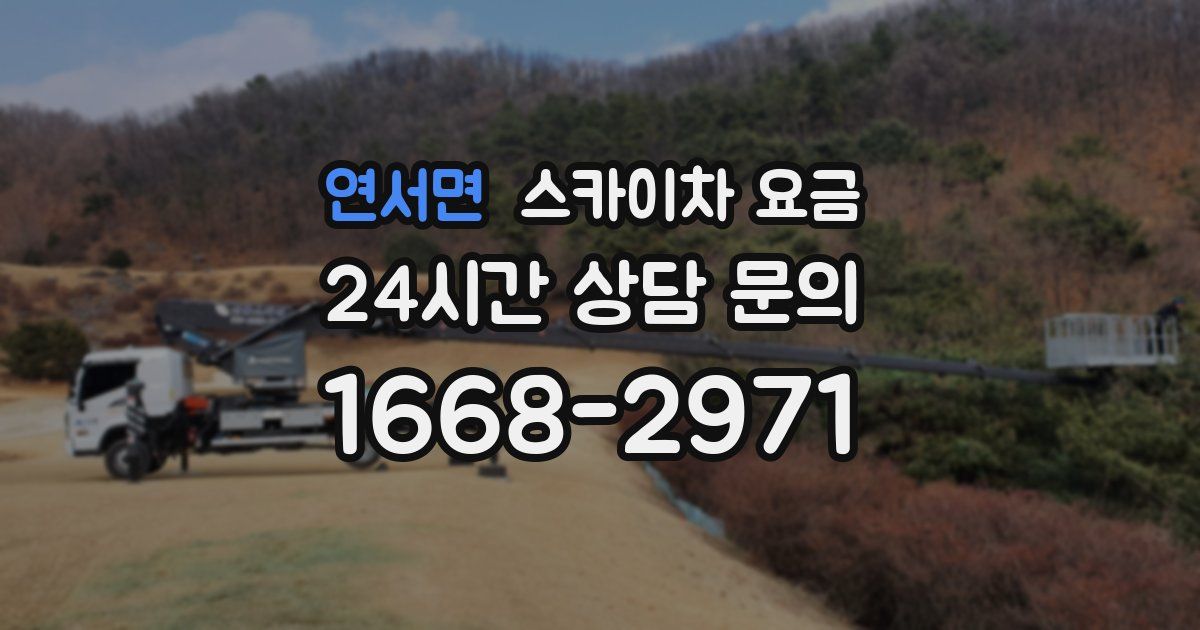 연서면 스카이차 요금