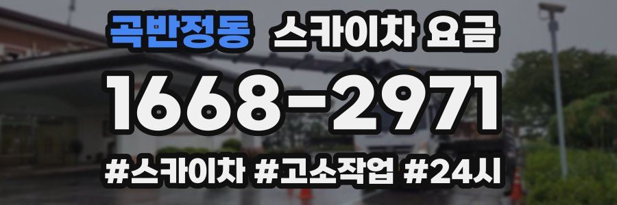 곡반정동 스카이차 요금
