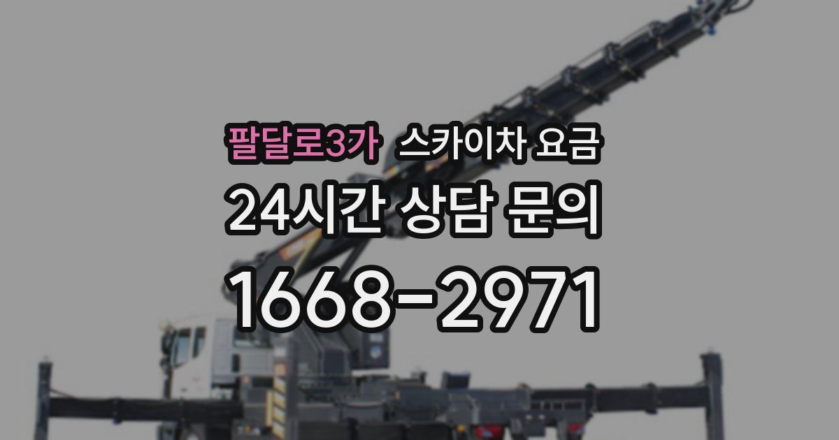 팔달로3가 스카이차 요금
