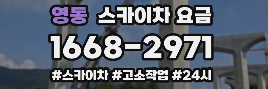영동 스카이차 요금