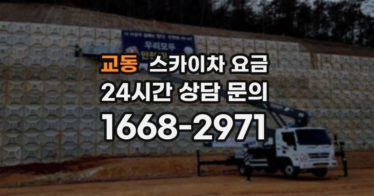교동 스카이차 요금