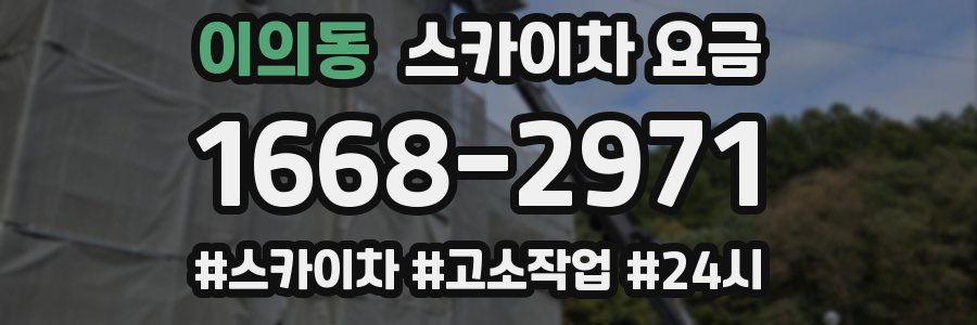 이의동 스카이차 요금