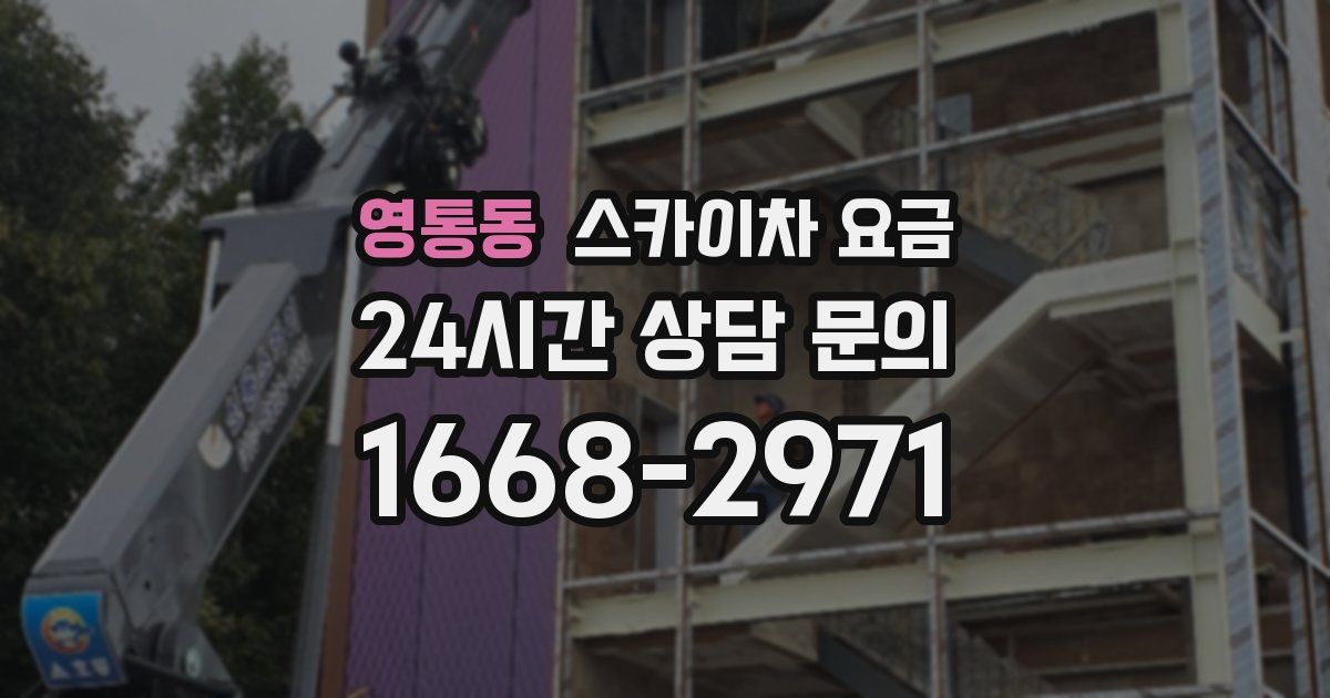 영통동 스카이차 요금