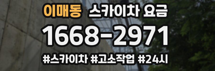 이매동 스카이차 요금