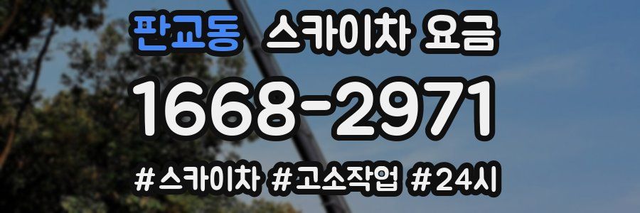 판교동 스카이차 요금