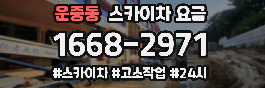 운중동 스카이차 요금