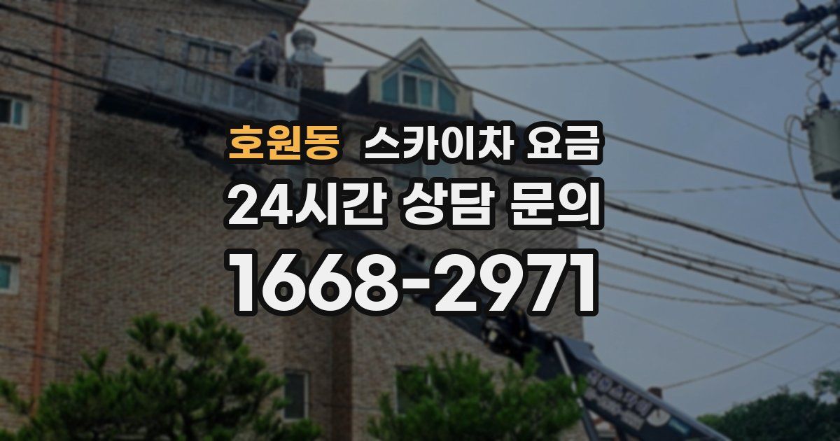 호원동 스카이차 요금