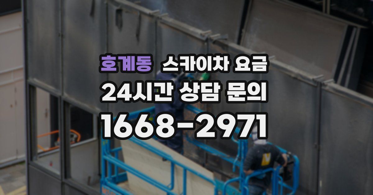 호계동 스카이차 요금