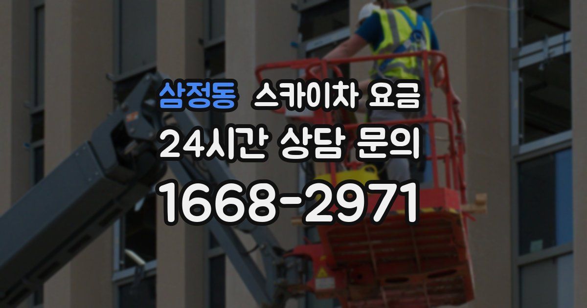 삼정동 스카이차 요금