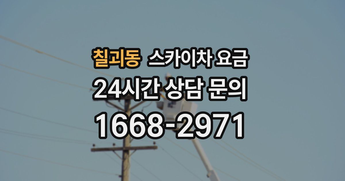 칠괴동 스카이차 요금