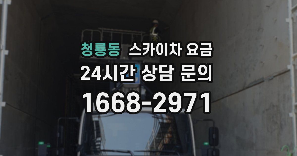 청룡동 스카이차 요금