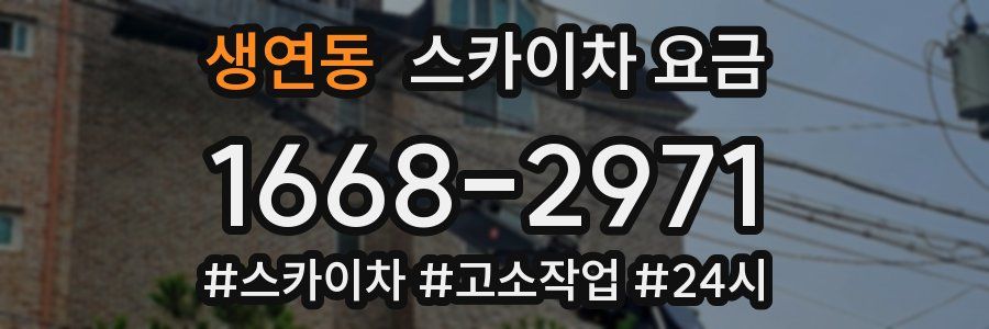 생연동 스카이차 요금