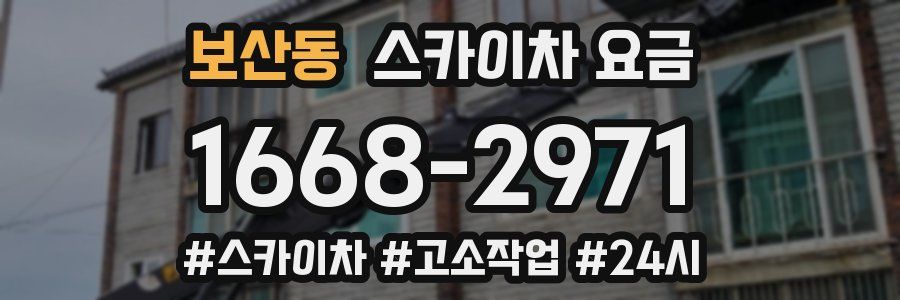 보산동 스카이차 요금