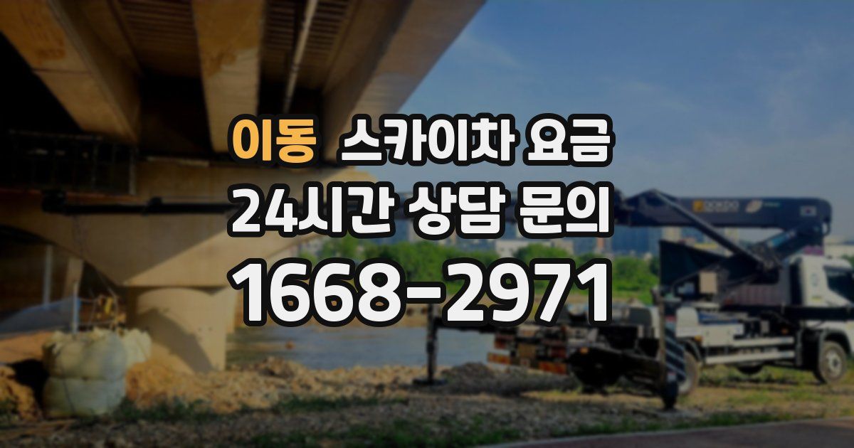 이동 스카이차 요금