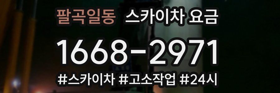 팔곡일동 스카이차 요금