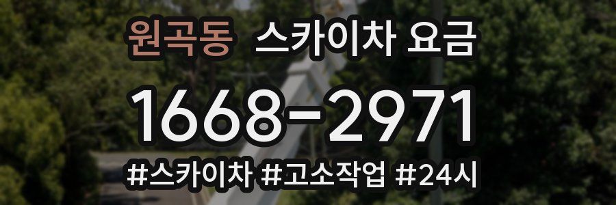 원곡동 스카이차 요금