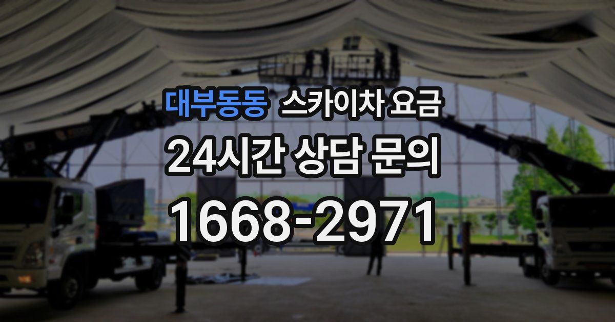 대부동동 스카이차 요금