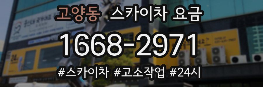 고양동 스카이차 요금