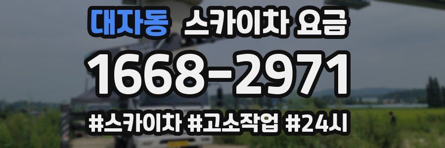 대자동 스카이차 요금