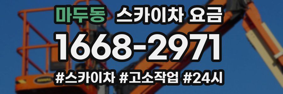 마두동 스카이차 요금