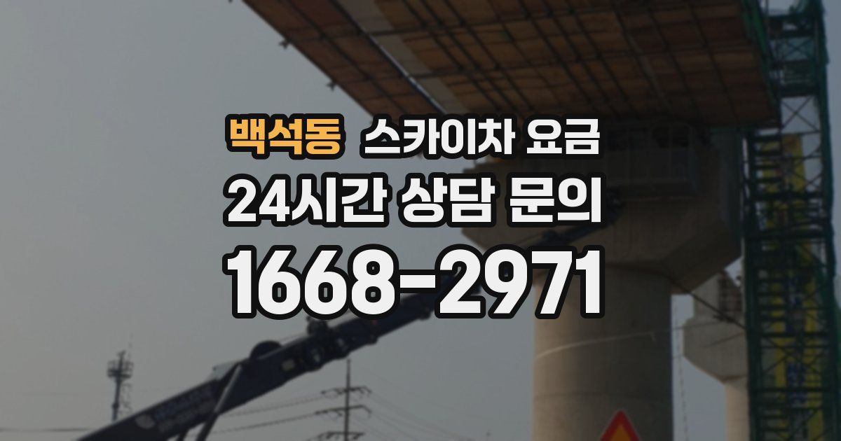 백석동 스카이차 요금