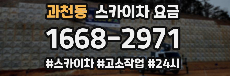 과천동 스카이차 요금