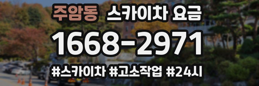 주암동 스카이차 요금