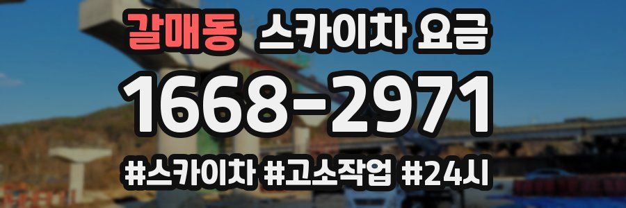 갈매동 스카이차 요금
