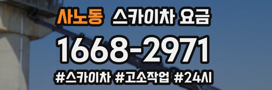 사노동 스카이차 요금