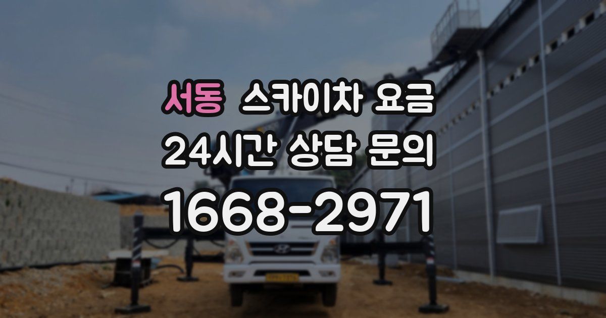 서동 스카이차 요금