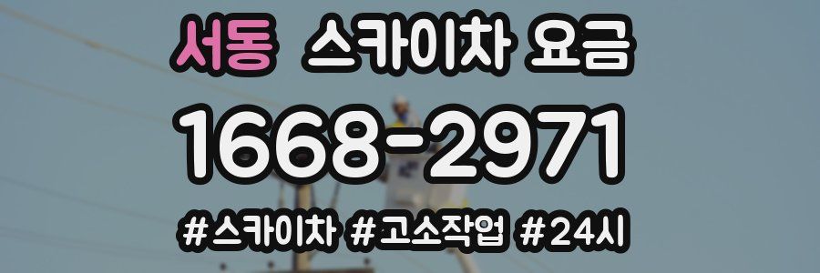 서동 스카이차 요금