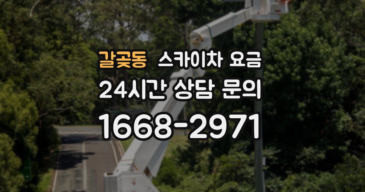 갈곶동 스카이차 요금