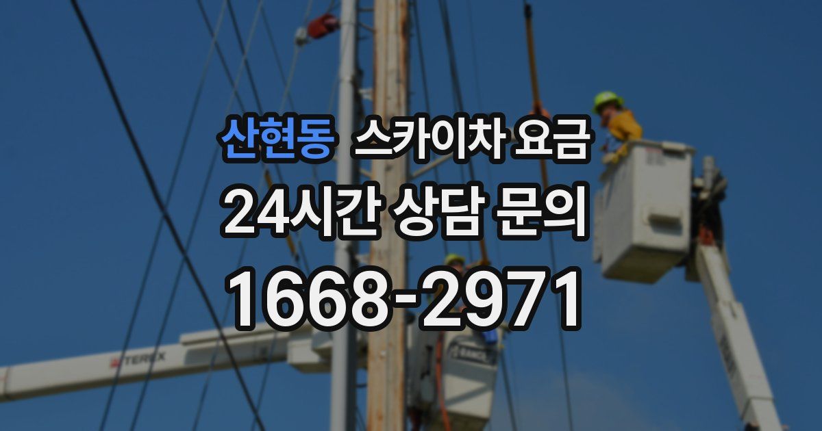산현동 스카이차 요금