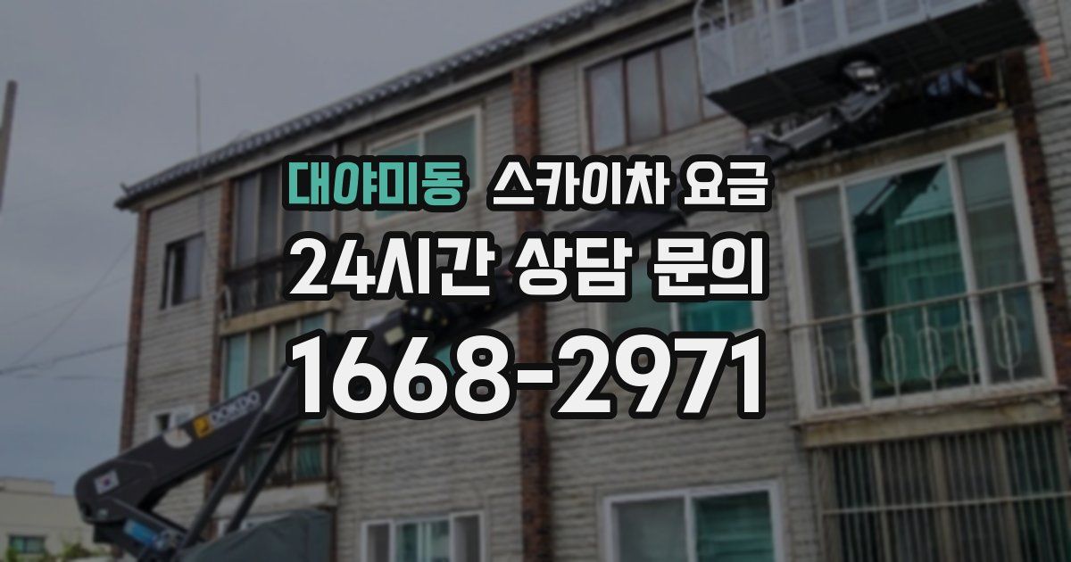 대야미동 스카이차 요금