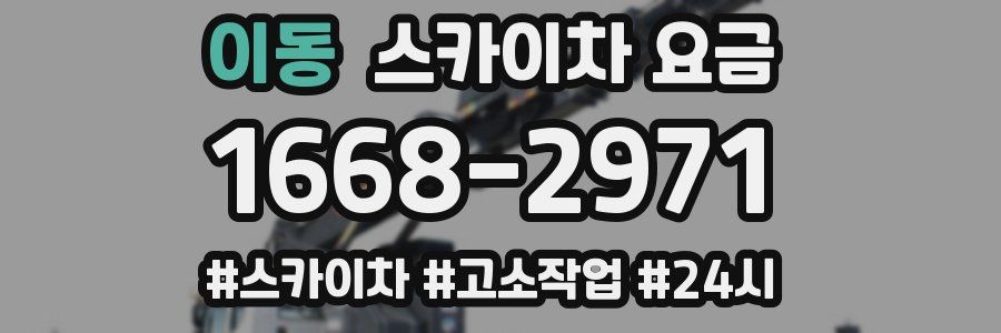 이동 스카이차 요금