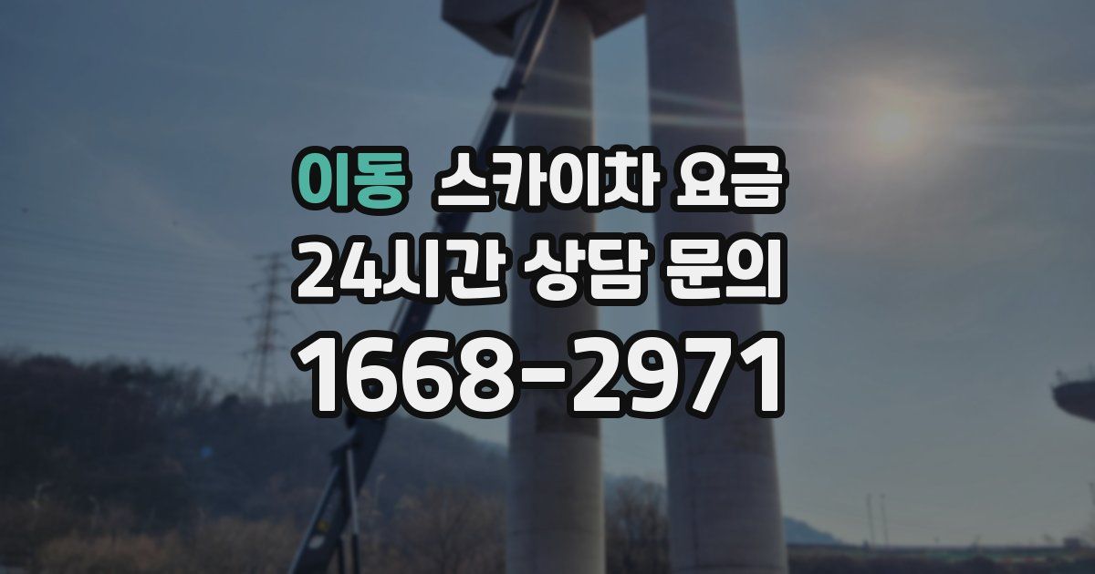 이동 스카이차 요금