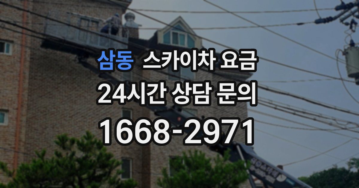 삼동 스카이차 요금