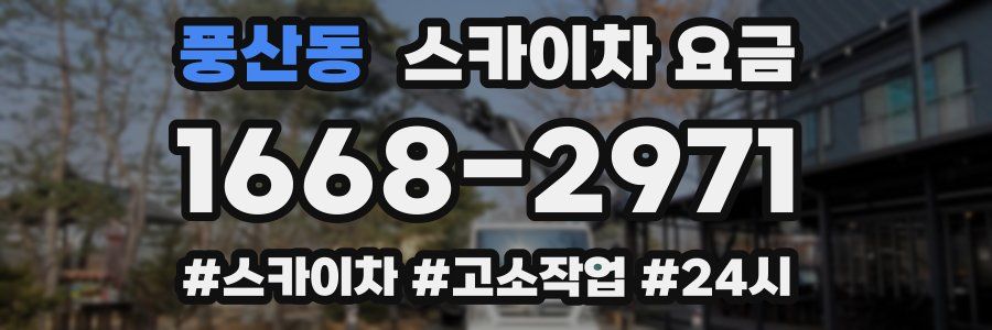 풍산동 스카이차 요금