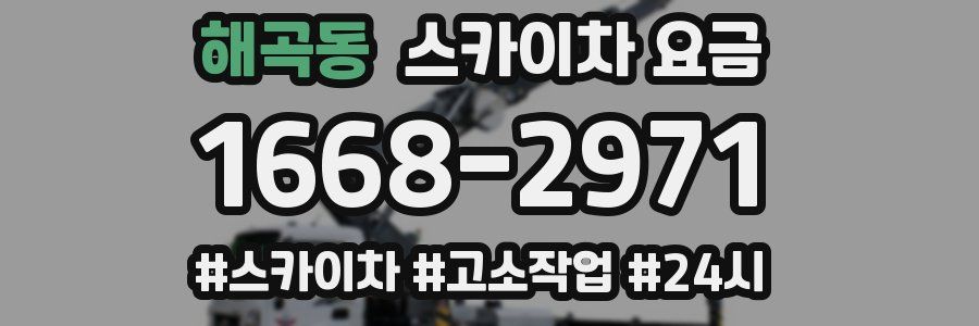 해곡동 스카이차 요금
