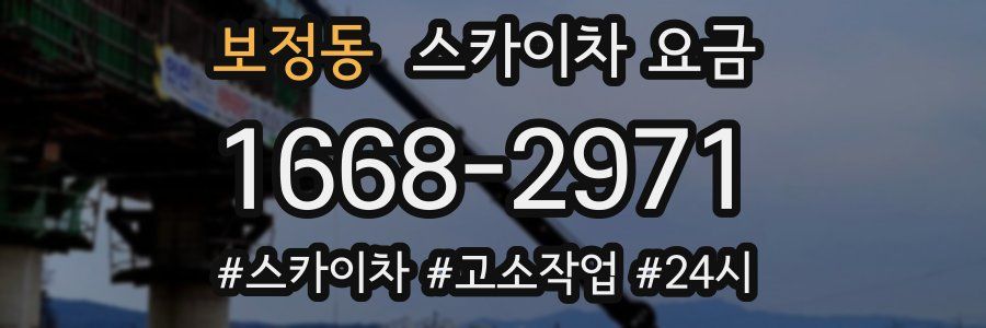 보정동 스카이차 요금