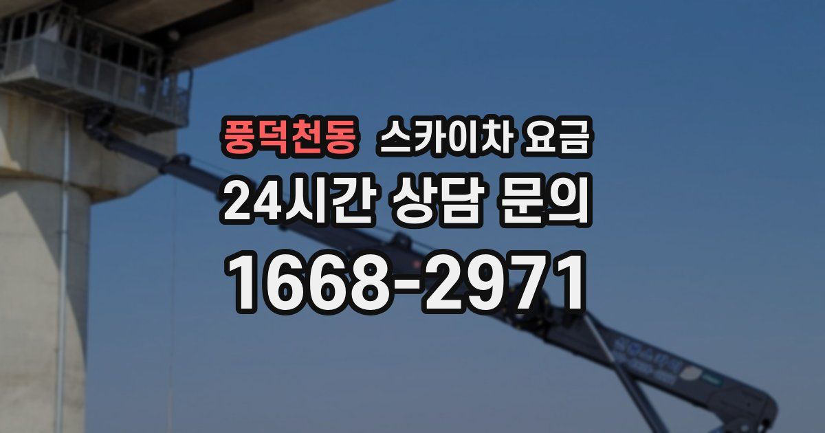 풍덕천동 스카이차 요금